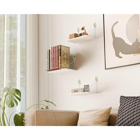 Rustic Wood Floating Shelves Set of 3