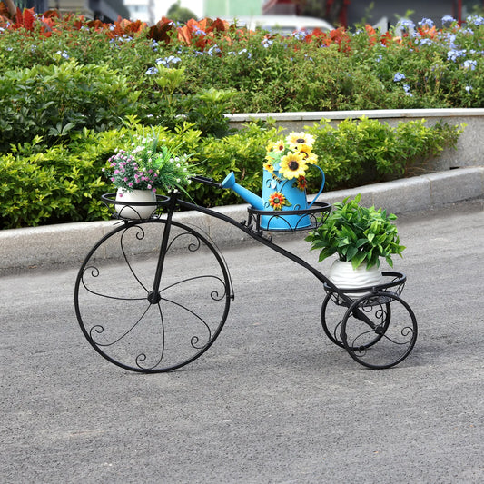 BINGOPAW 3-Tier Bicycle-Style Metal Plant Stand