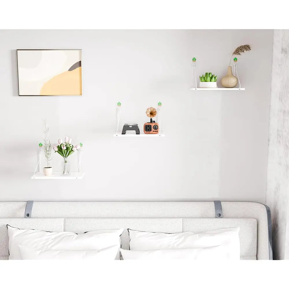 Rustic Wood Floating Shelves Set of 3