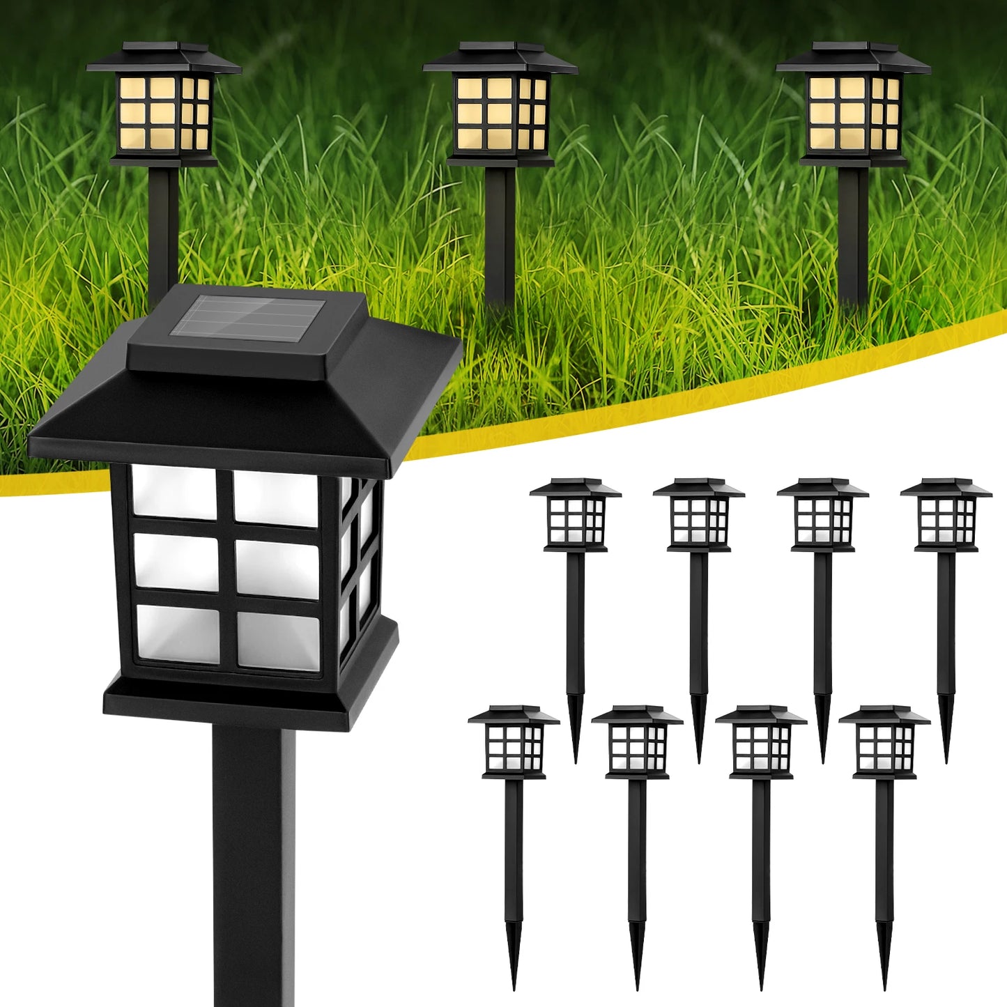 Solar LED Pathway Lights IP65 Waterproof