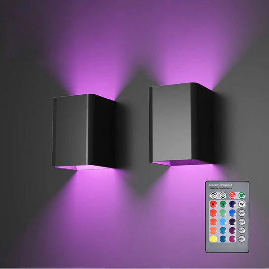 Square Led Wall Lights Aisle Corridor Dimmable Multicolor Lamp