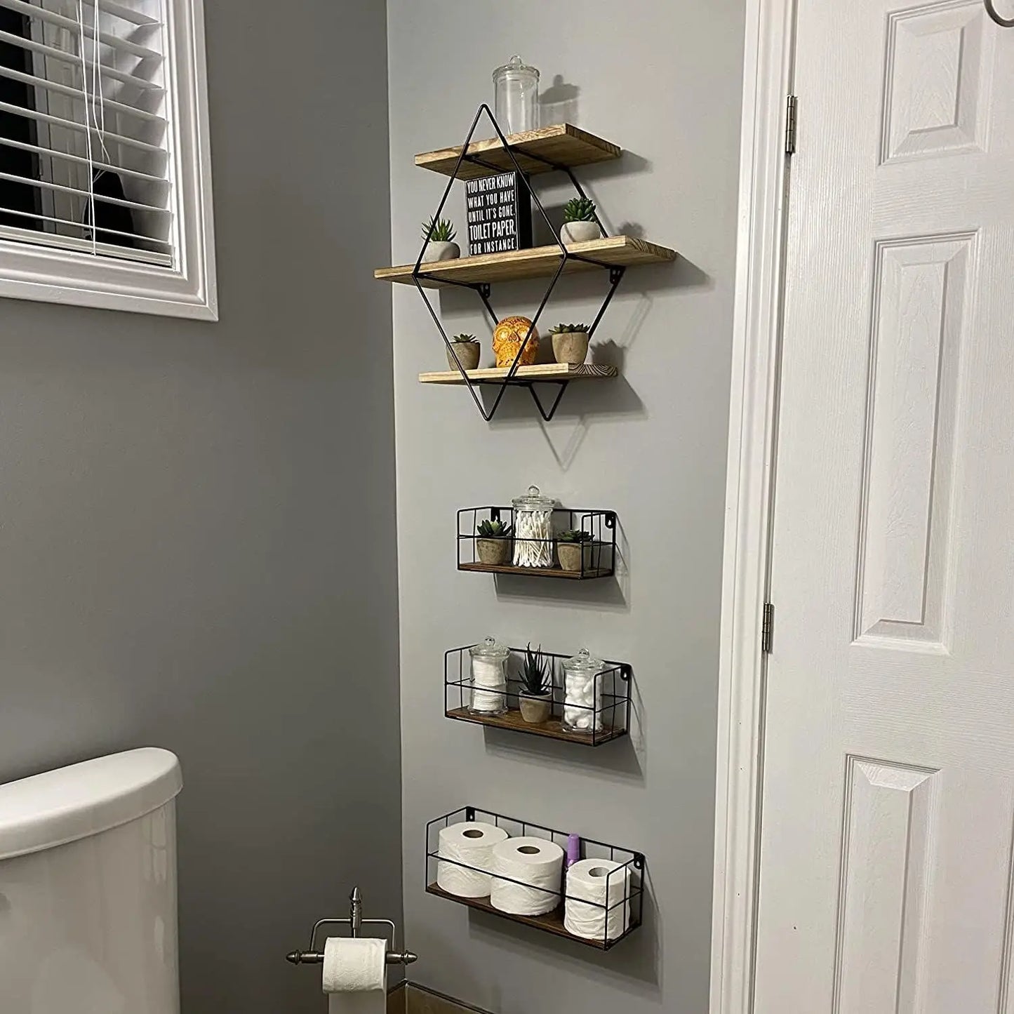 Wall Mounted Wooden Floating Shelves Decorative