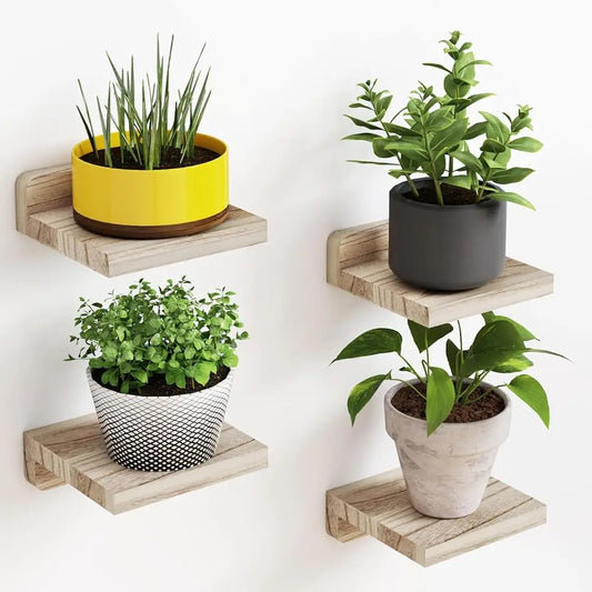 ZUIDID Floating Wall Shelves – Set of 4