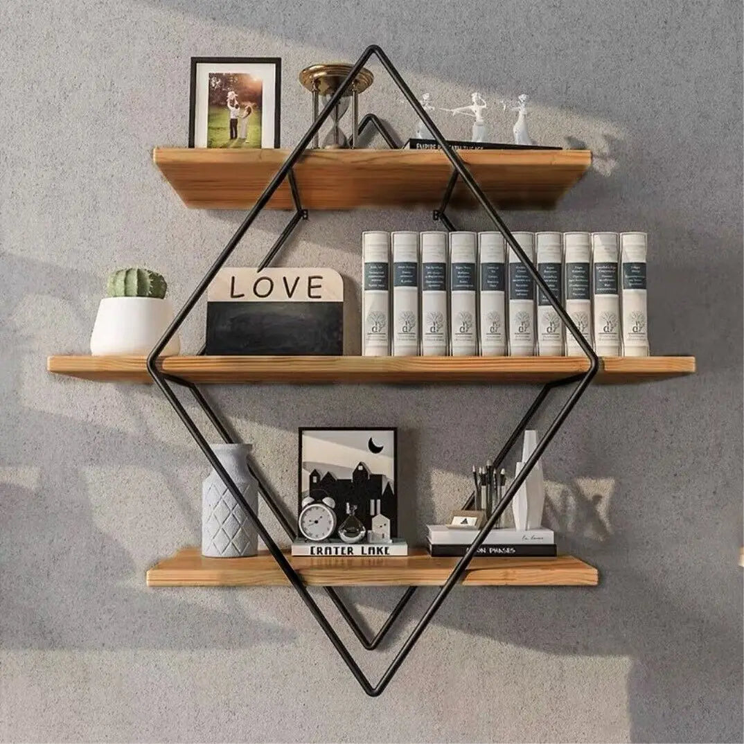 Wall Mounted Wooden Floating Shelves Decorative