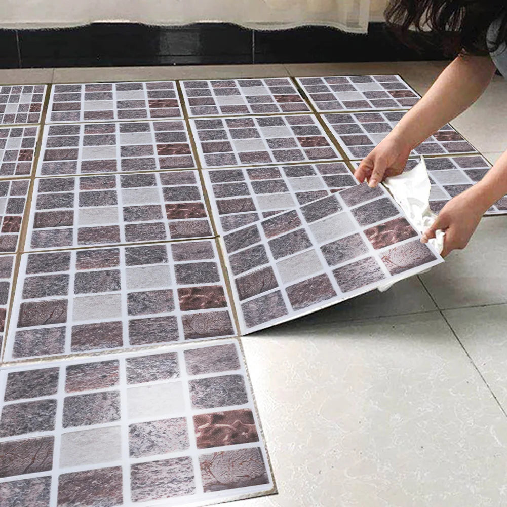Mosaic Style Waterproof Tile Stickers – Set of 18