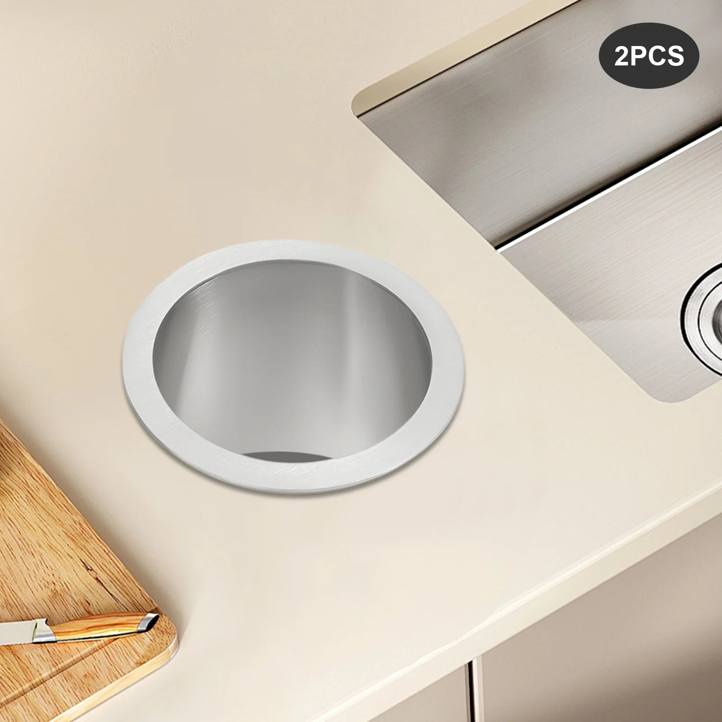 2-Pack Stainless Steel Trash Grommets