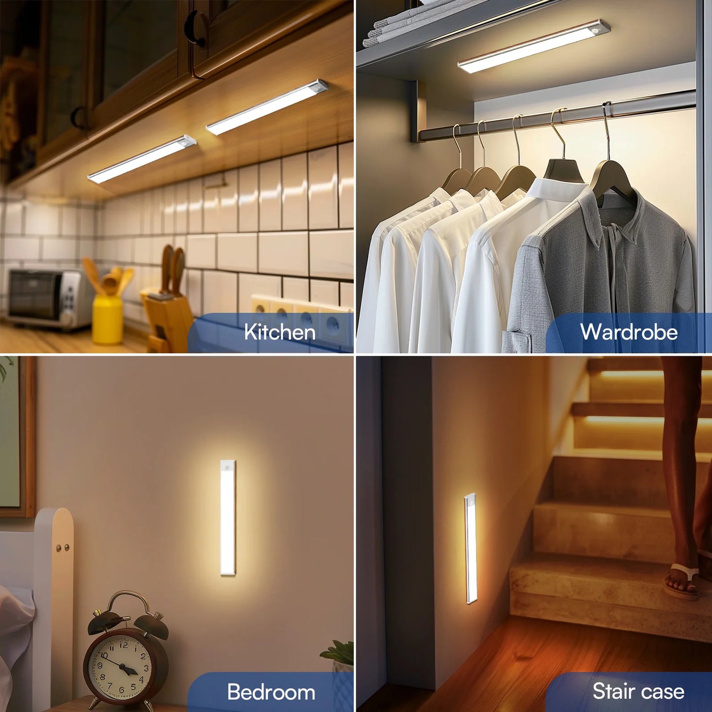 2Pack Rechargeable Motion Sensor Led Lights
