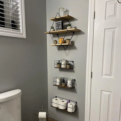 Wall Mounted Wooden Floating Shelves Decorative