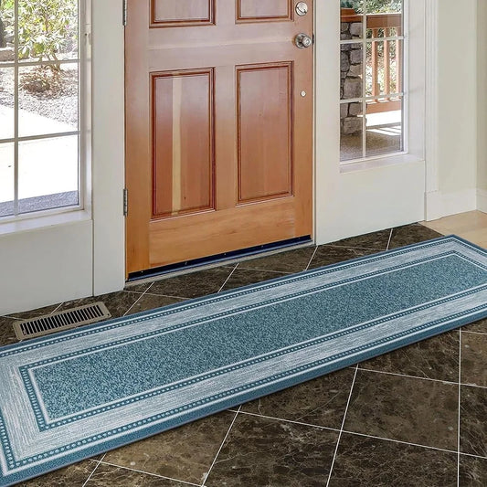 Ultra-Thin Blue Runner Rug