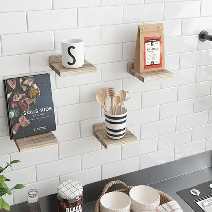 ZUIDID Floating Wall Shelves – Set of 4