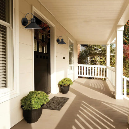 Modern Matte Black Wall Light for Patio Front Door